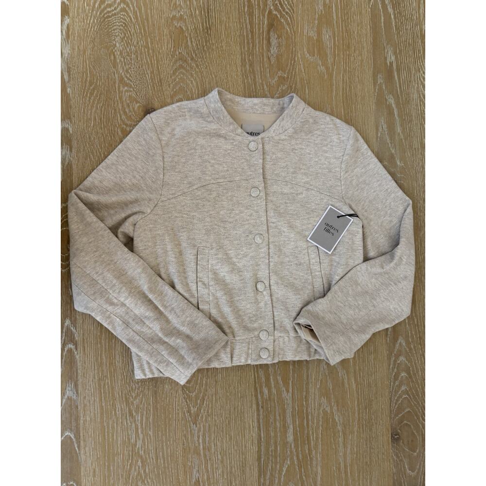 Anthropologie NEW Autres Filles Heather Herringbone Cropped Jacket Size M